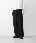 画像をギャラリービューアに読み込む, INTÉRIM - インテリムのWOOL CREPE SABLE VOILE DEADSTOCK FABRIC WIDE DRESS EASY PANTSのBLACK公式通販サイトsession福岡セレクトショップ
