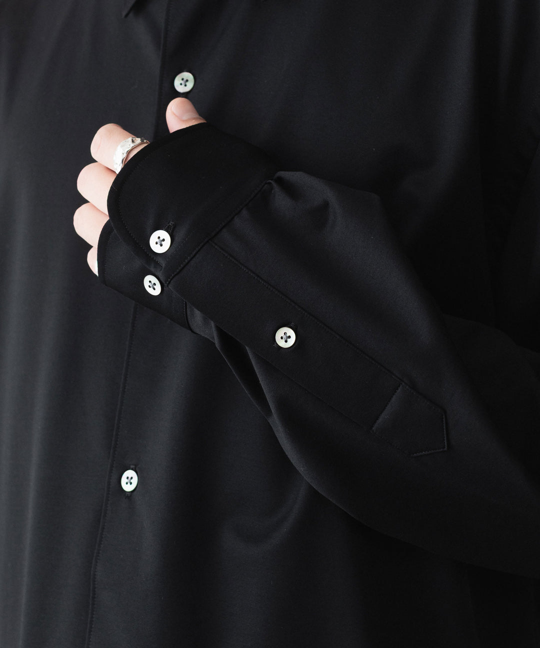 KANEMASA PHIL. カネマサフィルの46G MODEST SHIRTのBLACK 公式通販サイトsession福岡セレクトショップ
