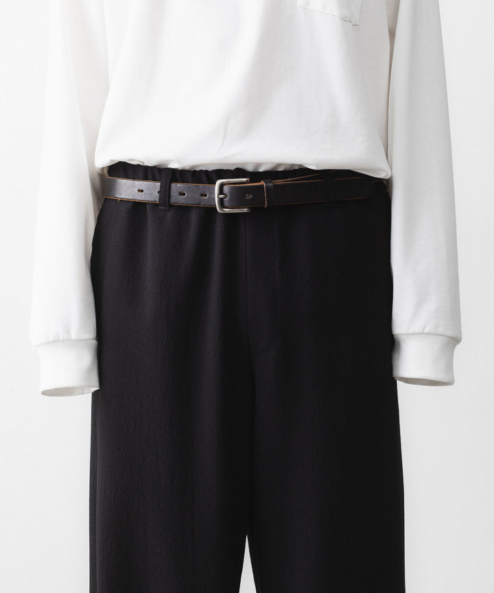 INTÉRIM - インテリムのWOOL CREPE SABLE VOILE DEADSTOCK FABRIC WIDE DRESS EASY PANTSのBLACK公式通販サイトsession福岡セレクトショップ