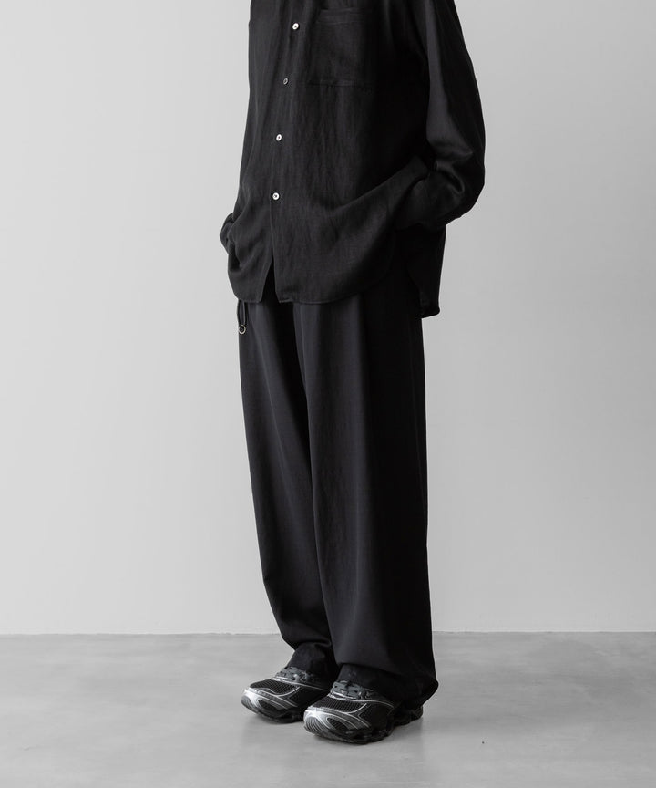 ANTHEM A アンセムエー WOOL RAYON TROPICAL NO-BRAINER PANTSのBLACK 公式通販サイトsession福岡セレクトショップ