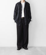 画像をギャラリービューアに読み込む, INTÉRIM - インテリムのWOOL CREPE SABLE VOILE DEADSTOCK FABRIC WIDE DRESS EASY PANTSのBLACK公式通販サイトsession福岡セレクトショップ
