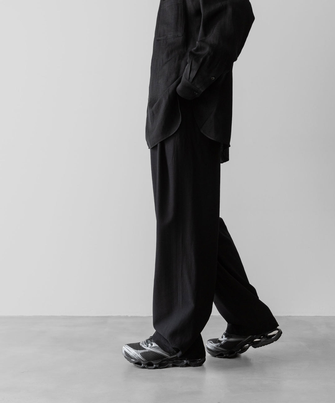 ANTHEM A アンセムエー WOOL RAYON TROPICAL NO-BRAINER PANTSのBLACK 公式通販サイトsession福岡セレクトショップ