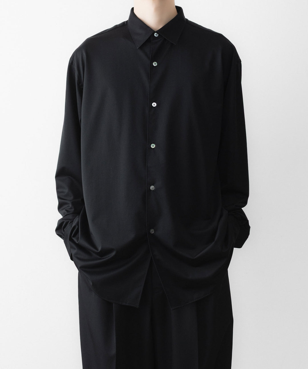 KANEMASA PHIL. カネマサフィルの46G MODEST SHIRTのBLACK 公式通販サイトsession福岡セレクトショップ