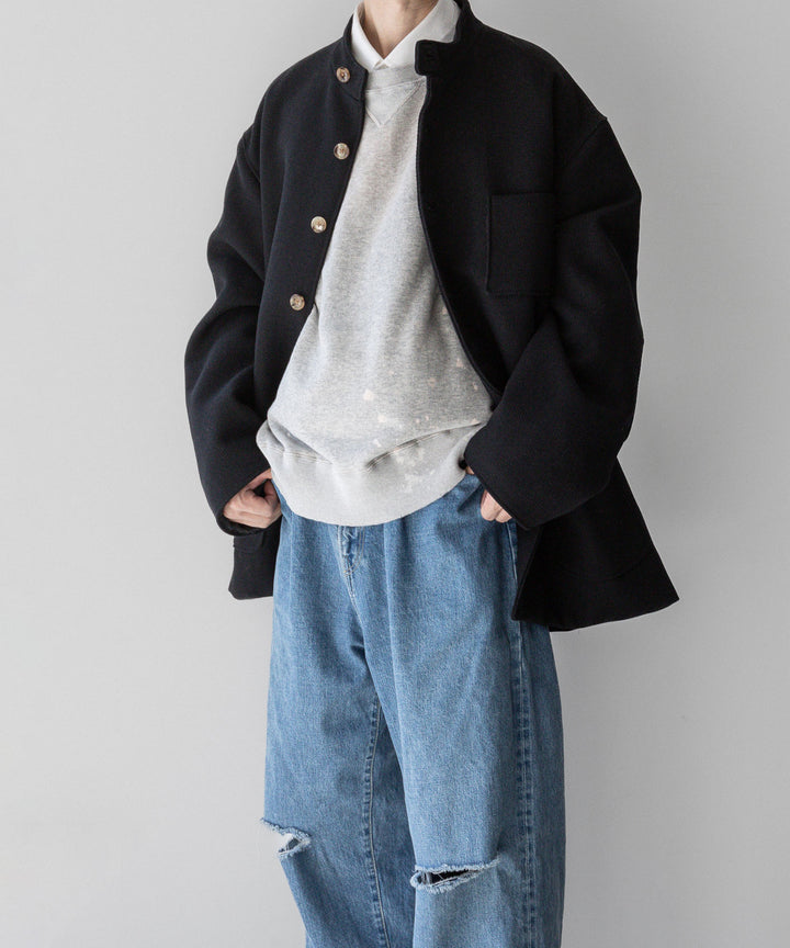 INTÉRIM(インテリム)の23AWコレクションLIMITED DIAGONAL COATIONG TWILL FORESTIEREのBLACK