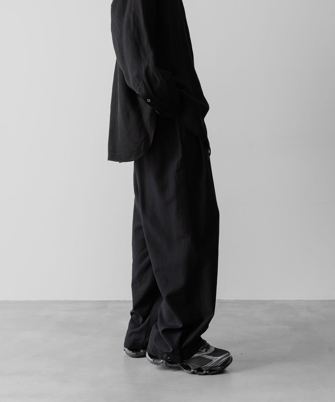 ANTHEM A アンセムエー WOOL RAYON TROPICAL NO-BRAINER PANTSのBLACK 公式通販サイトsession福岡セレクトショップ