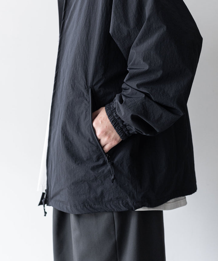 stein(シュタイン)の23AWコレクションWINDBREAKER STAND COLLAR JACKETのBLACK
