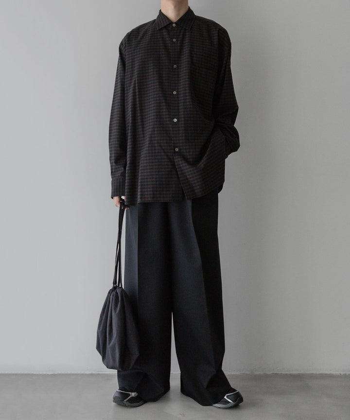 ssstein stein(シュタイン)の24SSコレクションOVERSIZED DOWN PAT SHIRTのGINGHAM(KHAKI)公式通販サイトsession福岡セレクトショップ