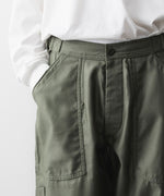 画像をギャラリービューアに読み込む, INTÉRIM インテリムGIZA BACK SATIN FRENCH AIR FORCE MECHANIC PANTSのOLIVE 公式通販サイトsession福岡セレクトショップ
