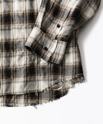 画像をギャラリービューアに読み込む, CODA -コーダのBEIGE GREY CHECKED WASHED THRASHED STRUCTURED SHIRTのBEIGE GREY CHECK公式通販サイトsession福岡セレクトショップ
