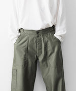画像をギャラリービューアに読み込む, INTÉRIM インテリムGIZA BACK SATIN FRENCH AIR FORCE MECHANIC PANTSのOLIVE 公式通販サイトsession福岡セレクトショップ
