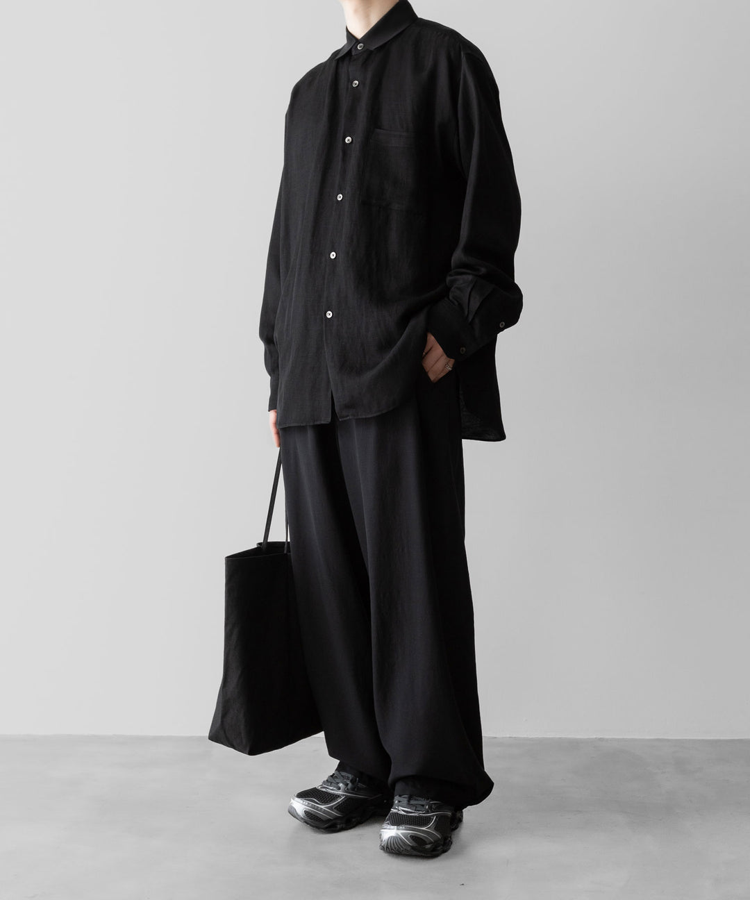 ANTHEM A アンセムエー WOOL RAYON TROPICAL NO-BRAINER PANTSのBLACK 公式通販サイトsession福岡セレクトショップ