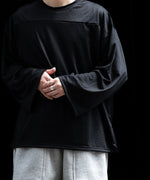 画像をギャラリービューアに読み込む, INTÉRIM - インテリムのHYPER BIG EXTRA FINE MERINO WOOL FOOTBALL L/S TEE のBLACK公式通販サイトsession福岡セレクトショップ
