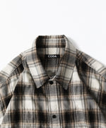 画像をギャラリービューアに読み込む, CODA -コーダのBEIGE GREY CHECKED WASHED THRASHED STRUCTURED SHIRTのBEIGE GREY CHECK公式通販サイトsession福岡セレクトショップ
