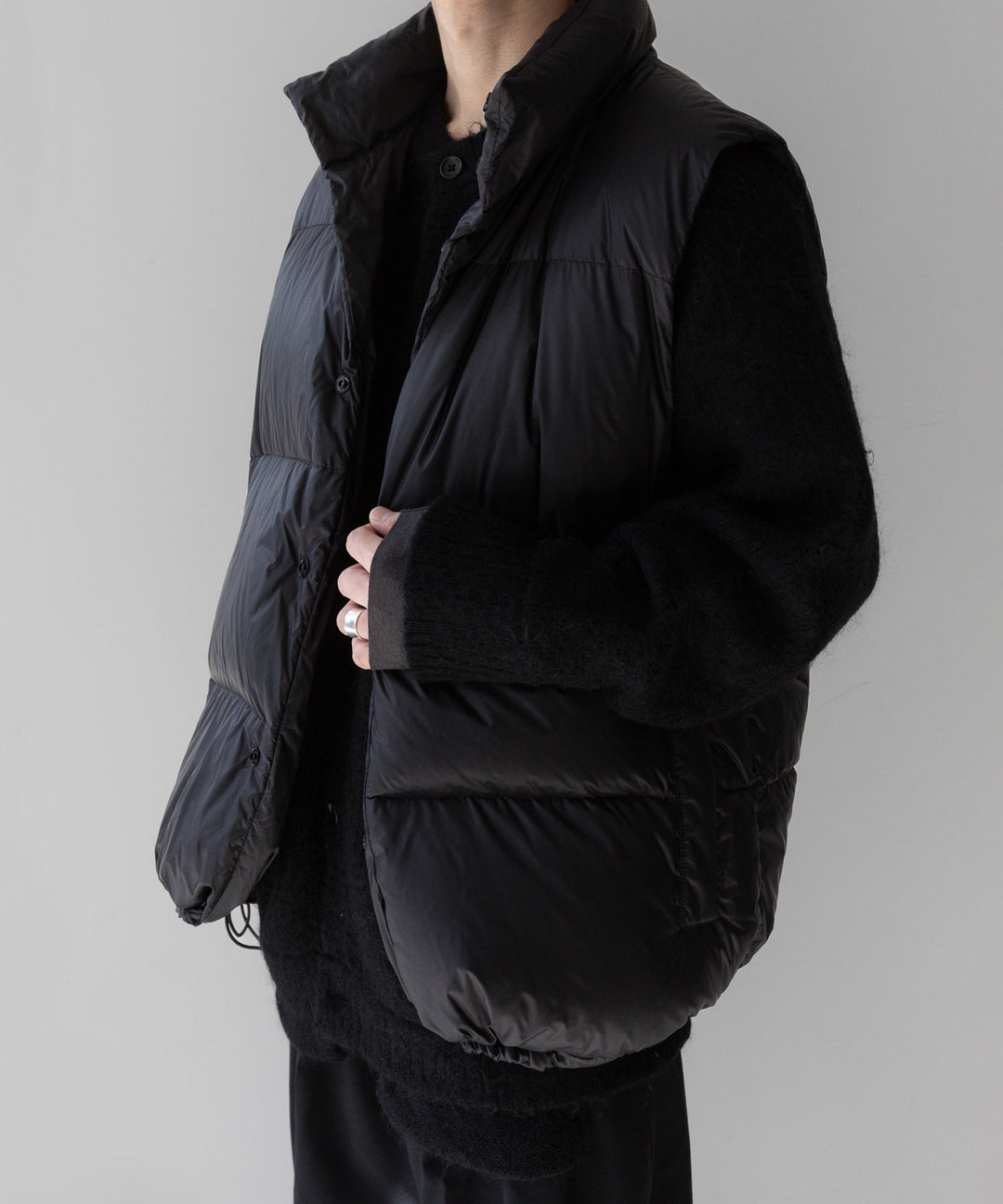 stein(シュタイン)の23AWコレクションKID MOHAIR KNIT CARDIGANのBLACK 公式通販サイトsession福岡セレクトショップ