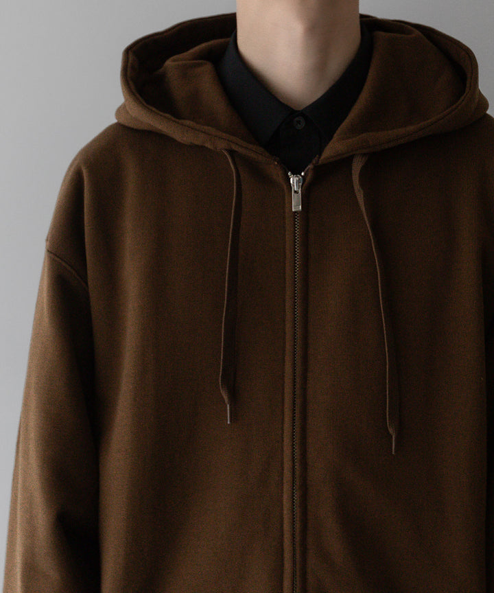 stein(シュタイン)の24SSコレクションUNTWISTED YARN SWEAT ZIP UP HOODYのKHAKI BROWN