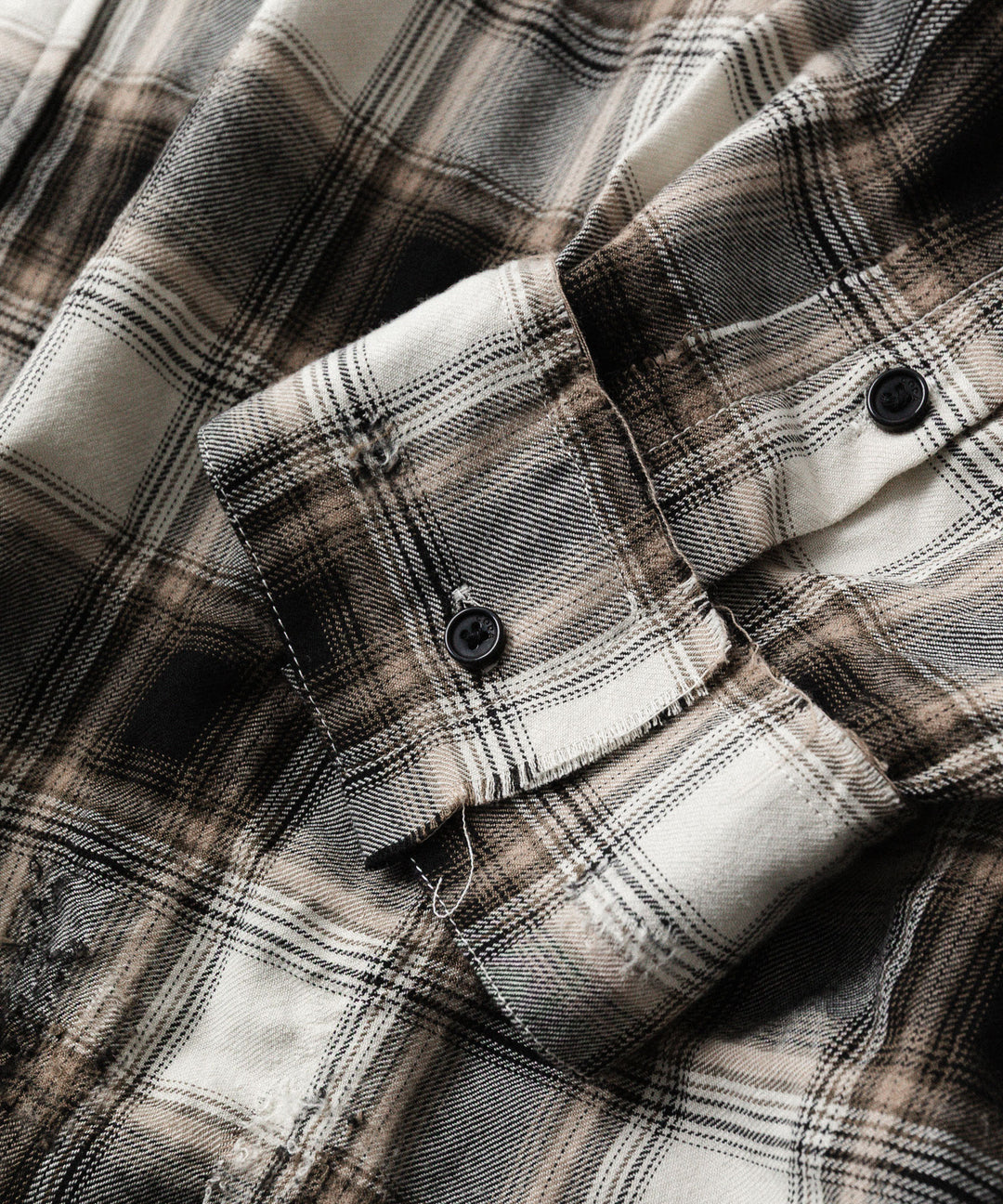 CODA -コーダのBEIGE GREY CHECKED WASHED THRASHED STRUCTURED SHIRTのBEIGE GREY CHECK公式通販サイトsession福岡セレクトショップ