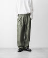 【INTÉRIM】GIZA BACK SATIN FRENCH AIR FORCE MECHANIC PANTS - OLIVE