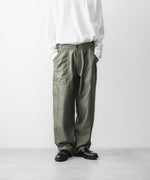 画像をギャラリービューアに読み込む, INTÉRIM インテリムGIZA BACK SATIN FRENCH AIR FORCE MECHANIC PANTSのOLIVE 公式通販サイトsession福岡セレクトショップ
