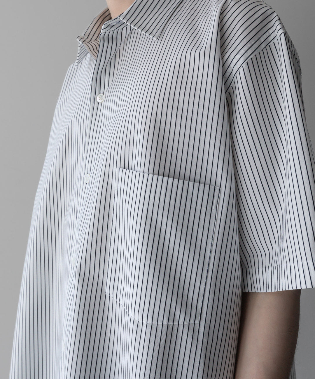 【KANEMASA PHIL.】カネマサフィルの46G ATOMOSPHERE STRIPE SS SHIRT - WHITE×NAVY 公式通販サイトsession福岡セレクトショップ