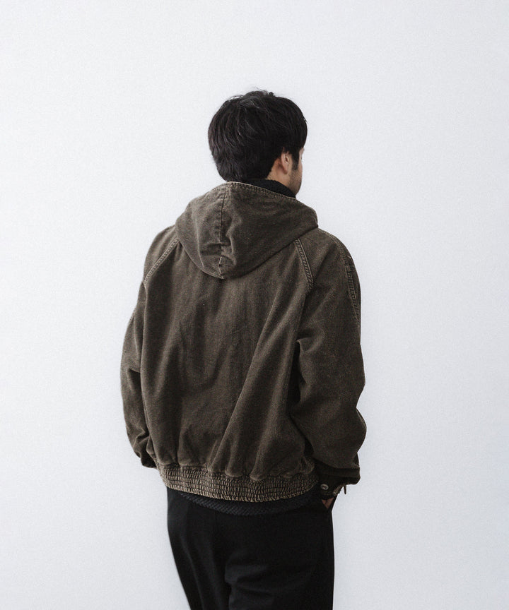 【paratrait】COATED CORDUROY PK - BLACK
