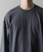 画像をギャラリービューアに読み込む,  i&#39;m here(アイムヒアー)のWASHABLE LEATHER SLEEVE : L/S T-SHIRT - GRAYの公式通販サイトsession福岡セレクトショップ
