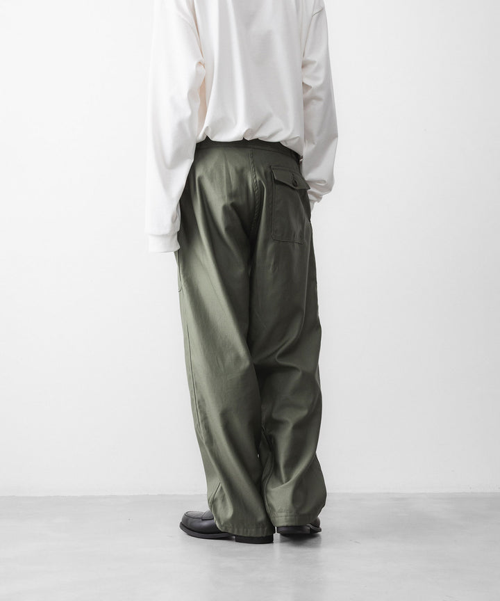 INTÉRIM インテリムGIZA BACK SATIN FRENCH AIR FORCE MECHANIC PANTSのOLIVE 公式通販サイトsession福岡セレクトショップ