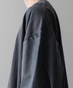  i'm here(アイムヒアー)のWASHABLE LEATHER SLEEVE : L/S T-SHIRT - GRAYの公式通販サイトsession福岡セレクトショップ