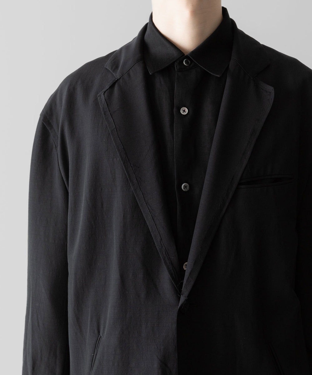 ANTHEM A アンセムエー WOOL RAYON TROPICAL BROKEN JACKETのBLACK 公式通販サイトsession福岡セレクトショップ