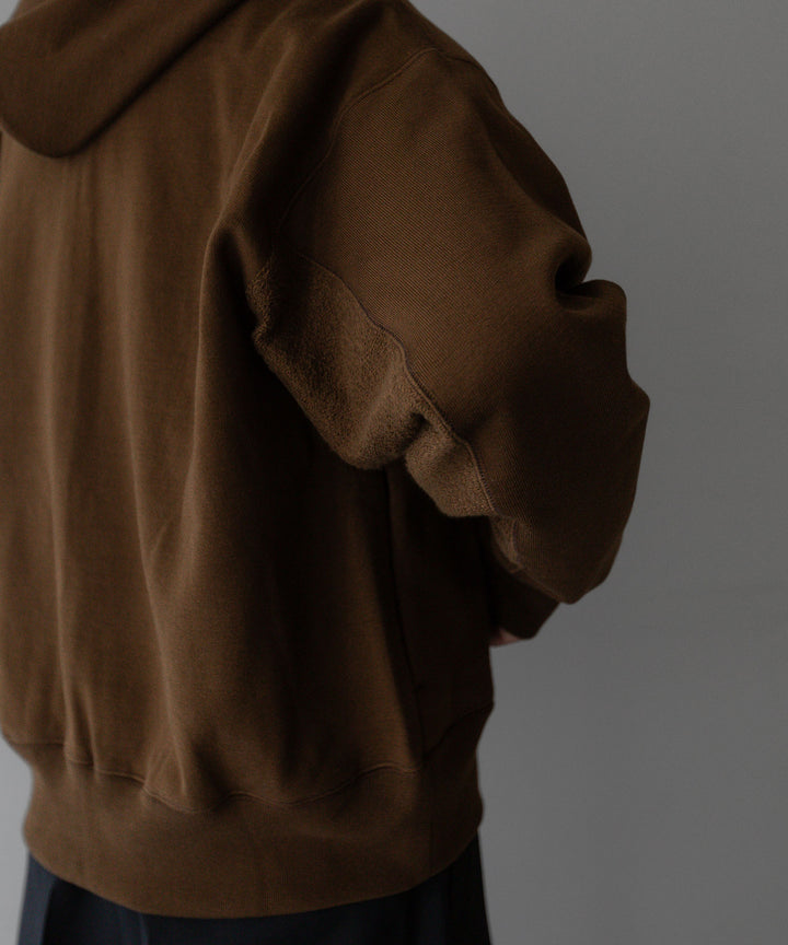 stein(シュタイン)の24SSコレクションUNTWISTED YARN SWEAT ZIP UP HOODYのKHAKI BROWN