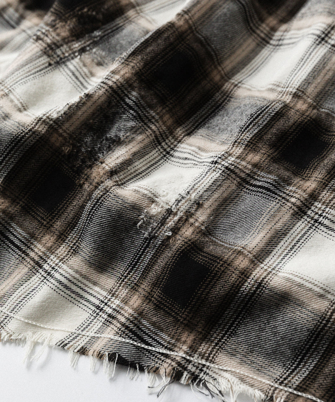 CODA -コーダのBEIGE GREY CHECKED WASHED THRASHED STRUCTURED SHIRTのBEIGE GREY CHECK公式通販サイトsession福岡セレクトショップ