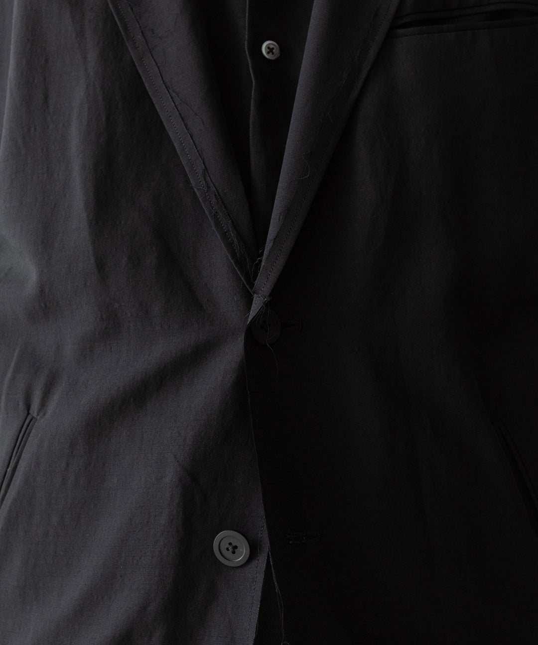 ANTHEM A アンセムエー WOOL RAYON TROPICAL BROKEN JACKETのBLACK 公式通販サイトsession福岡セレクトショップ