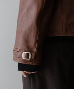 画像をギャラリービューアに読み込む, 【INTÉRIM】BROWN SHEEPSKIN REVERSIBLE LEATHER JACKET - GOLD ZIP
