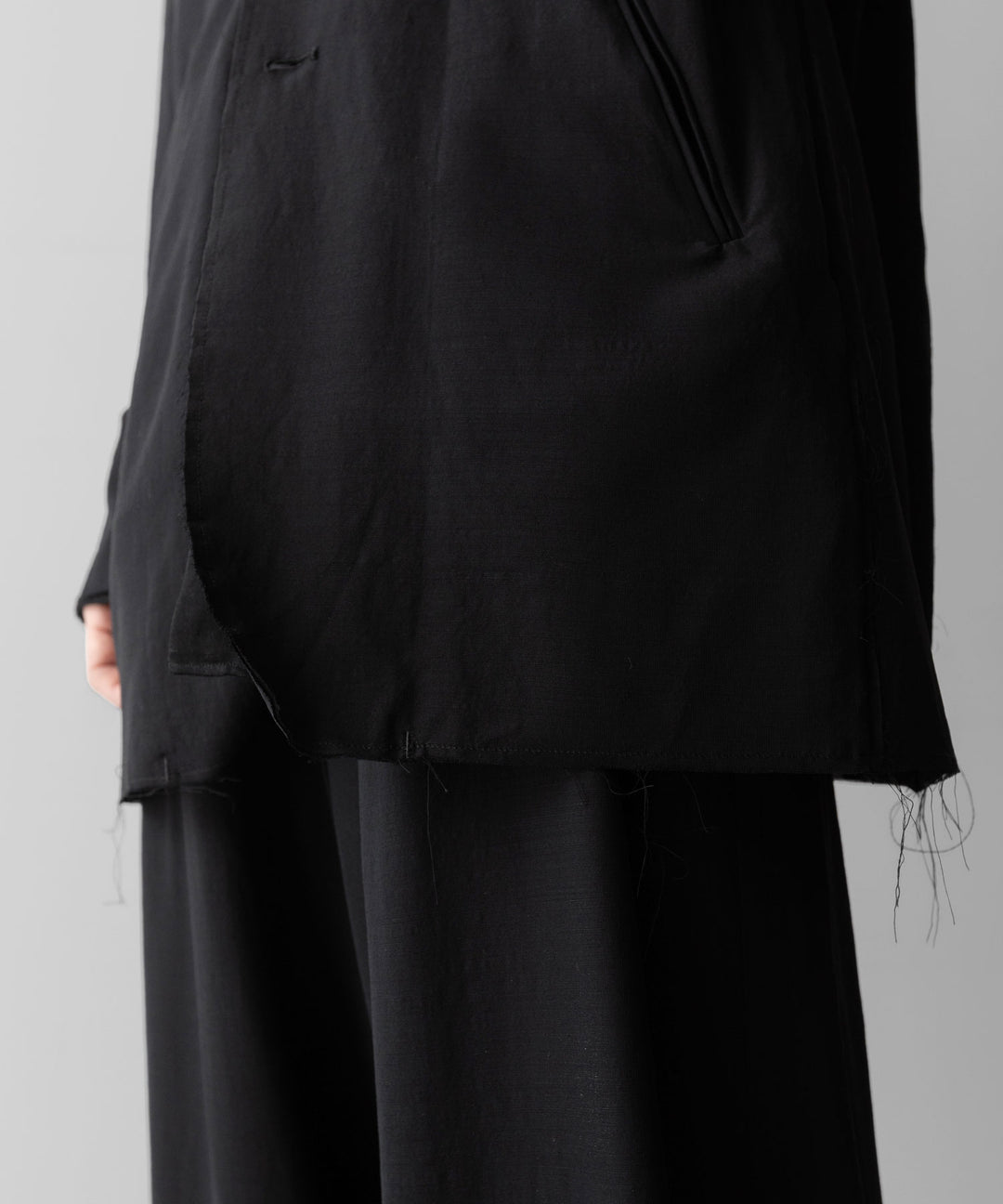 ANTHEM A アンセムエー WOOL RAYON TROPICAL BROKEN JACKETのBLACK 公式通販サイトsession福岡セレクトショップ