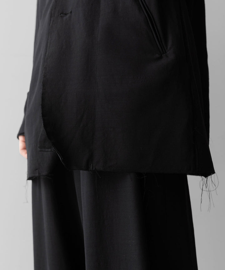 ANTHEM A アンセムエー WOOL RAYON TROPICAL BROKEN JACKETのBLACK 公式通販サイトsession福岡セレクトショップ