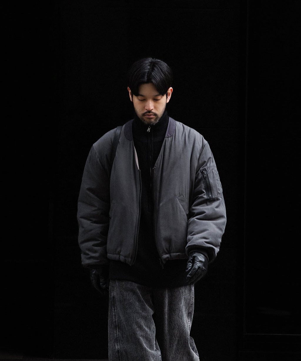 ANTHEM A アンセムエー PIGMENT AND DYE PUFFER MILITARY BLOUSONのDUSTY BLACK 公式通販サイトsession福岡セレクトショップ