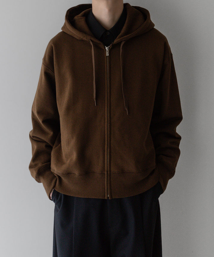stein(シュタイン)の24SSコレクションUNTWISTED YARN SWEAT ZIP UP HOODYのKHAKI BROWN