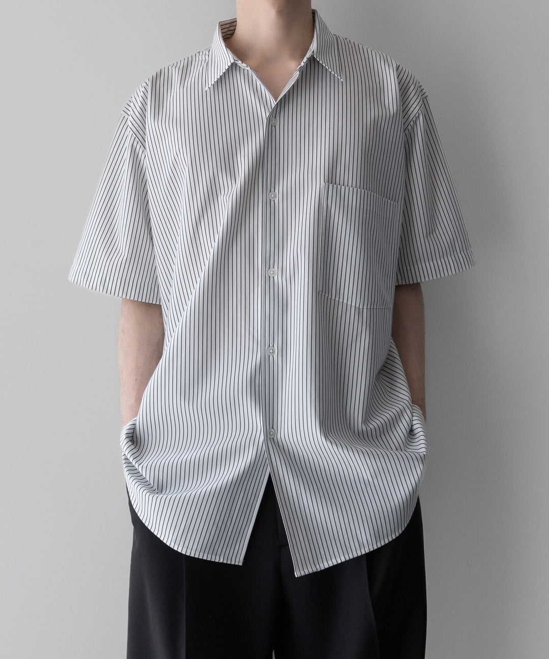 【KANEMASA PHIL.】カネマサフィルの46G ATOMOSPHERE STRIPE SS SHIRT - WHITE×NAVY 公式通販サイトsession福岡セレクトショップ