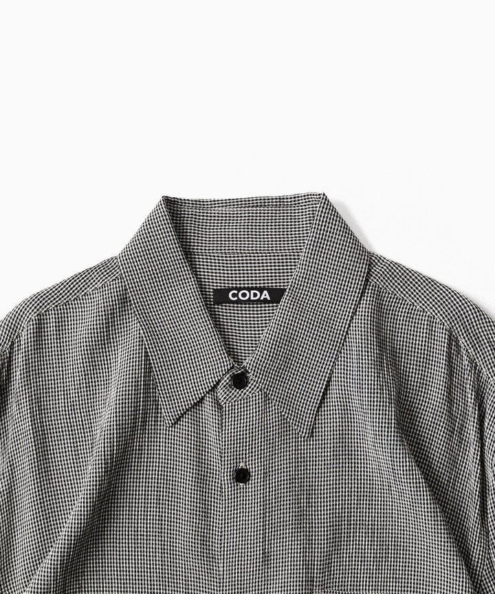 CODA -コーダのCHECKED RAW EDGES JAZZ SHIRTのCHECK公式通販サイトsession福岡セレクトショップ