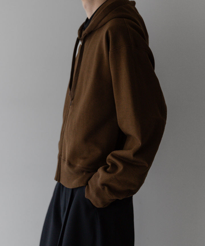 stein(シュタイン)の24SSコレクションUNTWISTED YARN SWEAT ZIP UP HOODYのKHAKI BROWN