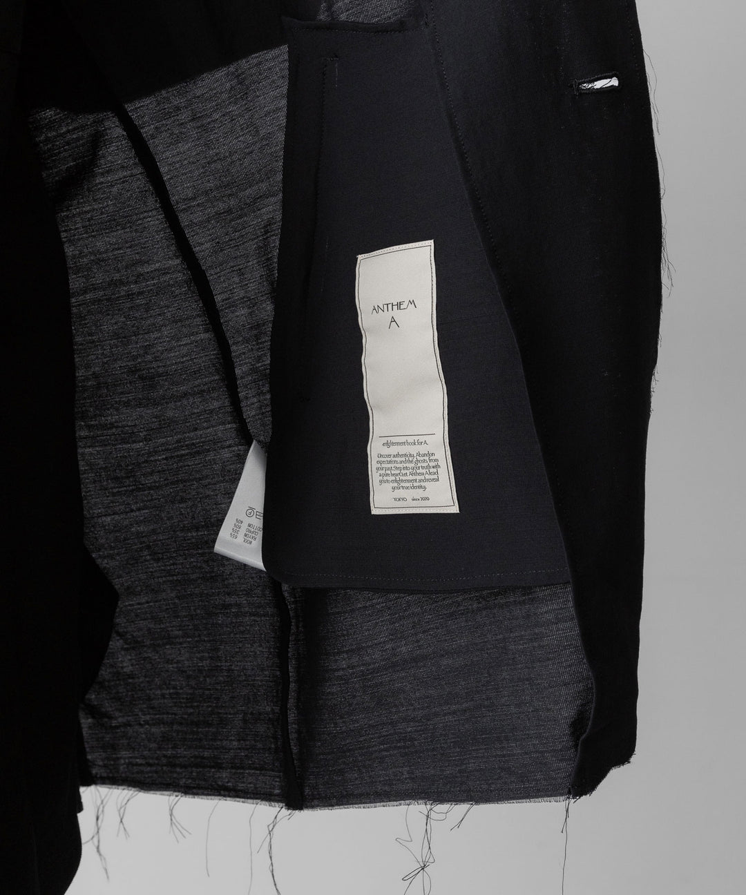 ANTHEM A アンセムエー WOOL RAYON TROPICAL BROKEN JACKETのBLACK 公式通販サイトsession福岡セレクトショップ