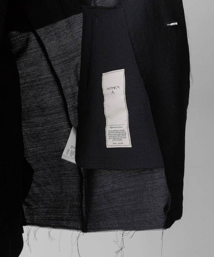 ANTHEM A アンセムエー WOOL RAYON TROPICAL BROKEN JACKETのBLACK 公式通販サイトsession福岡セレクトショップ