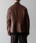 画像をギャラリービューアに読み込む, 【INTÉRIM】BROWN SHEEPSKIN REVERSIBLE LEATHER JACKET - GOLD ZIP
