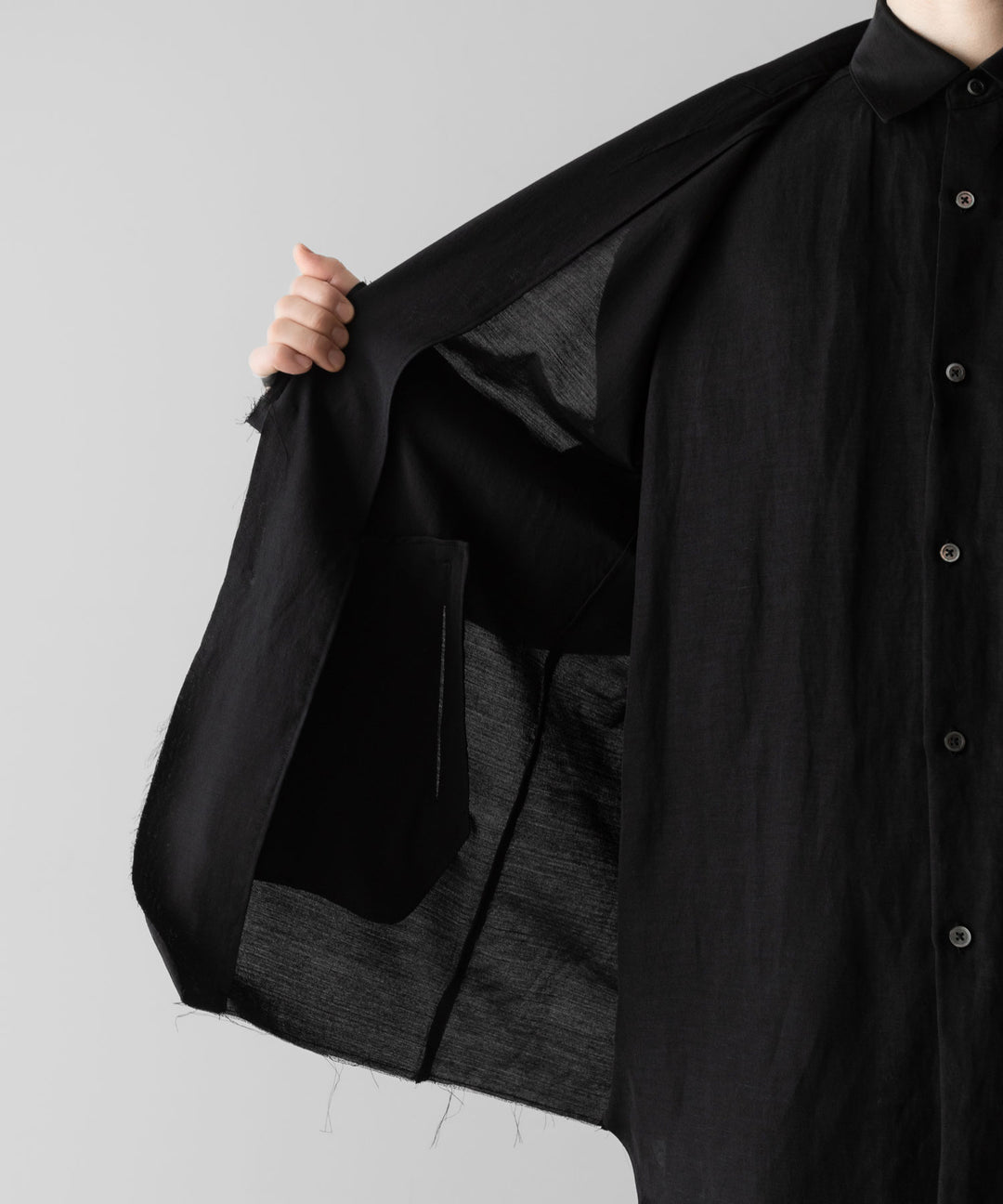 ANTHEM A アンセムエー WOOL RAYON TROPICAL BROKEN JACKETのBLACK 公式通販サイトsession福岡セレクトショップ