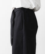 画像をギャラリービューアに読み込む, INTÉRIM インテリムのFABRIC WASHER CHINO  BELTED FRENCH ARMY MIL BAGGY TROUSERのBLACK 公式通販サイトsession福岡セレクトショップ
