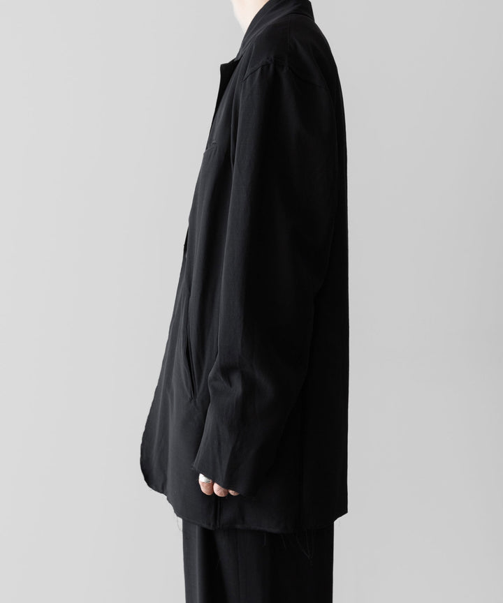 ANTHEM A アンセムエー WOOL RAYON TROPICAL BROKEN JACKETのBLACK 公式通販サイトsession福岡セレクトショップ