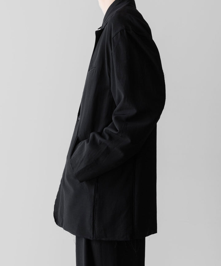 ANTHEM A アンセムエー WOOL RAYON TROPICAL BROKEN JACKETのBLACK 公式通販サイトsession福岡セレクトショップ