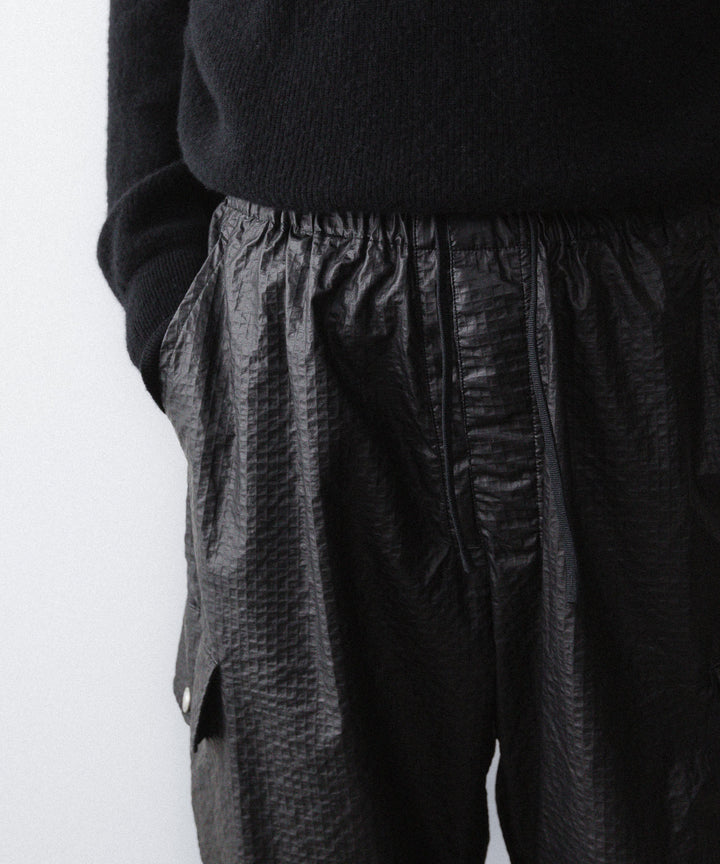 【paratrait】FROG SKIN PANTS - BLACK