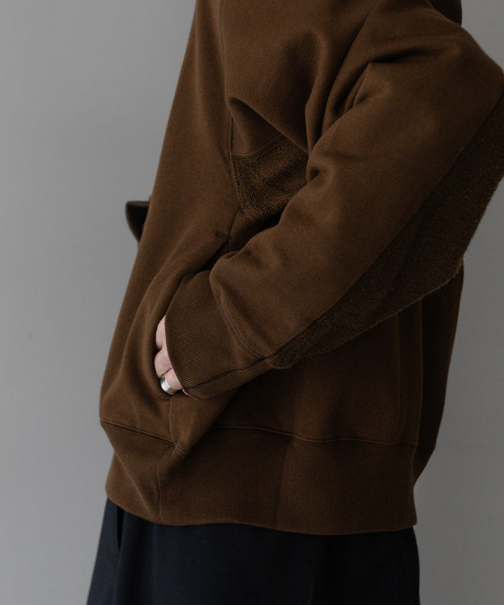 stein(シュタイン)の24SSコレクションUNTWISTED YARN SWEAT ZIP UP HOODYのKHAKI BROWN