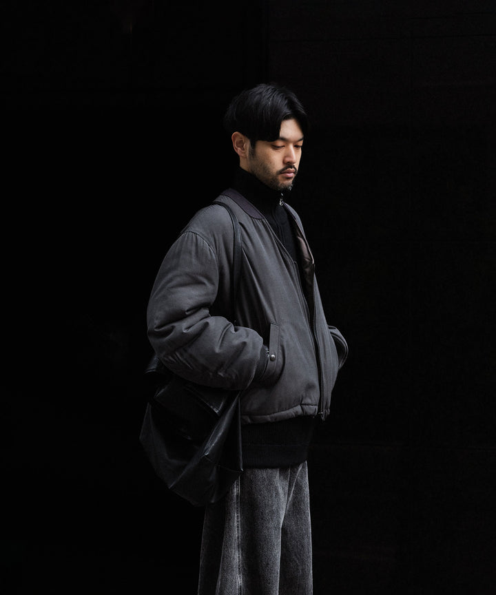 ANTHEM A アンセムエー PIGMENT AND DYE PUFFER MILITARY BLOUSONのDUSTY BLACK 公式通販サイトsession福岡セレクトショップ