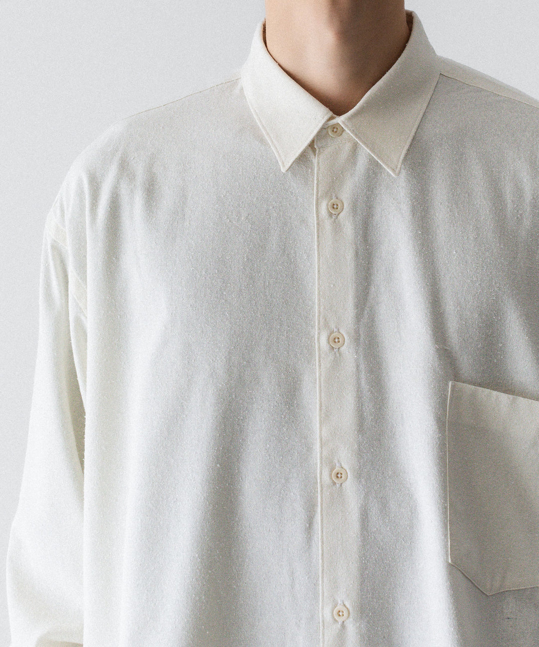 INTÉRIM インテリムSILK NOIL L/S REGULAR COLLAR SHIRTのNATURAL 公式通販サイトsession福岡セレクトショップ